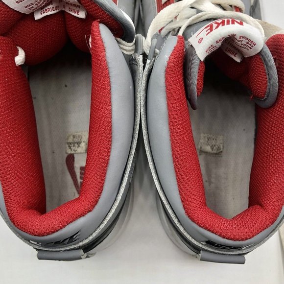 Nike Alphaballer Mid Sneaker Gray Red Basketball Men’s Shoe Size 10.5 487858-060 - Picture 8 of 12